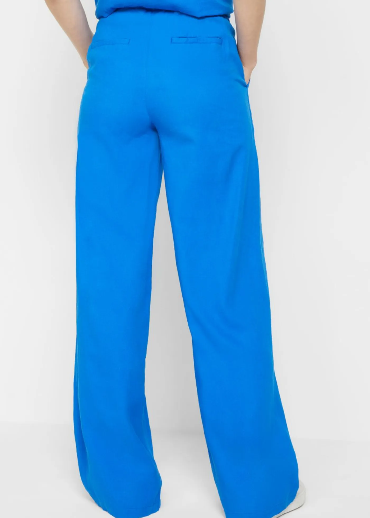 bonprix bonprix Pantalones|Novedades>Pantalón palazzo largo con lino Azur