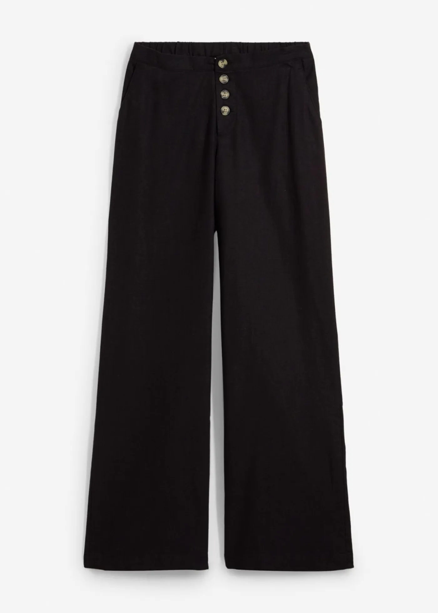 Mujer bonprix bonprix Pantalón palazzo largo con lino