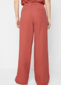 Mujer bonprix bonprix Pantalón palazzo largo con lino