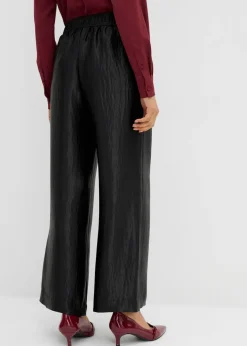 Mujer bonprix bonprix Pantalón palazzo satinado con cinturilla cómoda