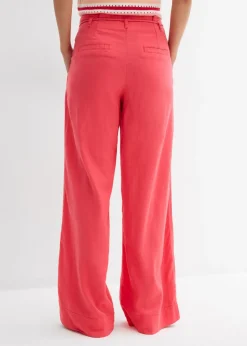 Mujer bonprix bonprix Pantalón paperbag de ligera mezcla de lino