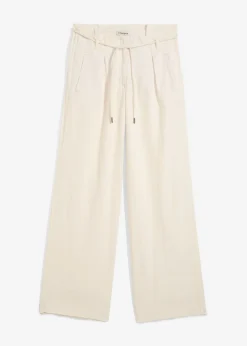 Mujer bonprix bonprix Pantalón paperbag de ligera mezcla de lino