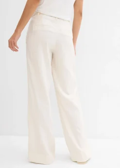 Mujer bonprix bonprix Pantalón paperbag de ligera mezcla de lino