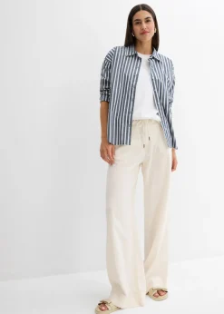 Mujer bonprix bonprix Pantalón paperbag de ligera mezcla de lino