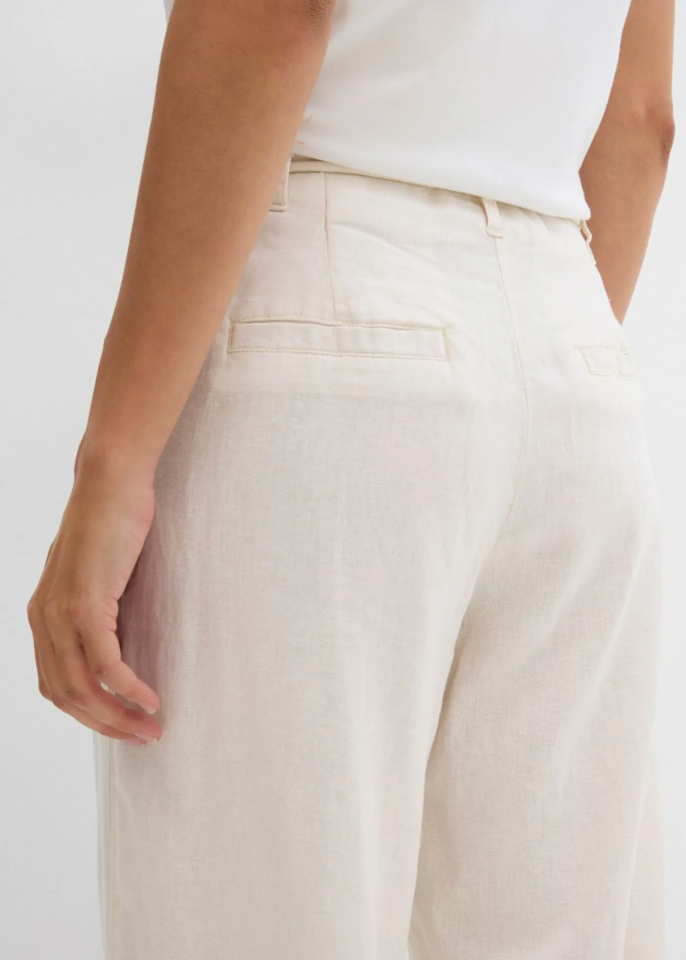 Mujer bonprix bonprix Pantalón paperbag de ligera mezcla de lino