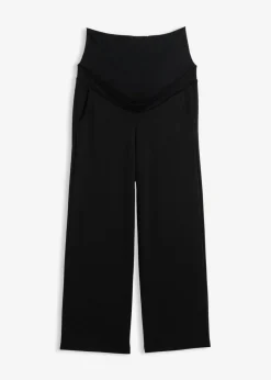 Mujer bonprix bonprix Pantalón premamá de cómodo Punto di Roma con perneras anchas