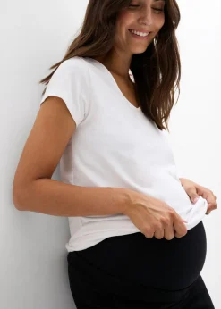 Mujer bonprix bonprix Pantalón premamá de cómodo Punto di Roma con perneras anchas