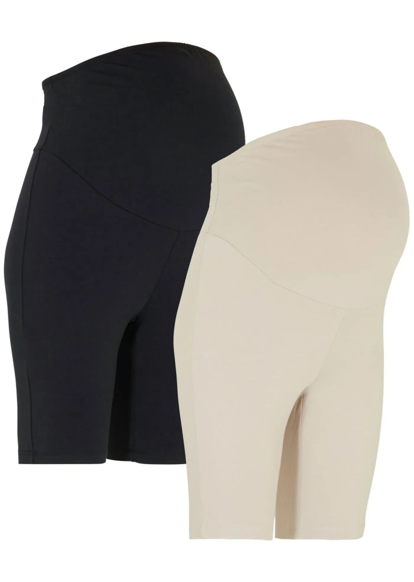 Mujer bonprix bonprix Pantalón premamá estilo ciclista de algodón orgánico (2 unidades)