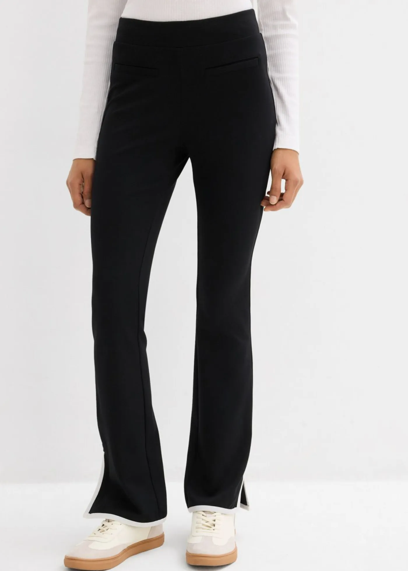 Mujer bonprix bonprix Pantalón Punto di Roma con abertura