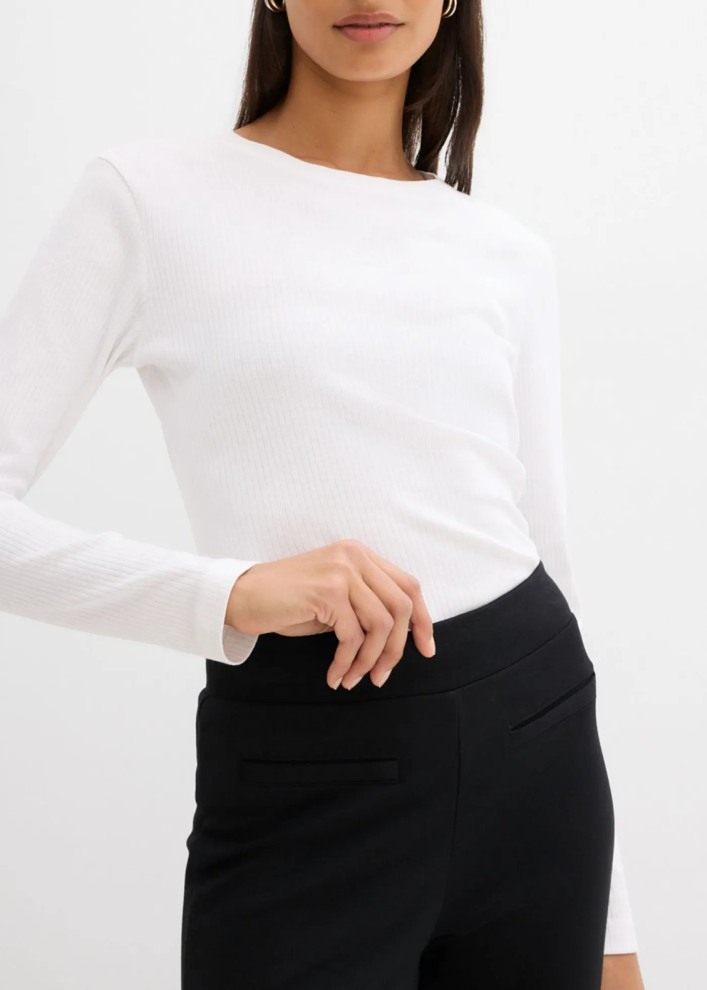 Mujer bonprix bonprix Pantalón Punto di Roma con abertura