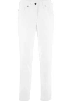 bonprix bonprix Pantalones>Pantalón recto cómodo con elástico Blanco