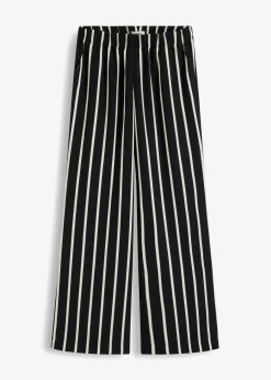 bonprix bonprix Pantalones>Pantalón sin cierre Negro-blanco con rayas