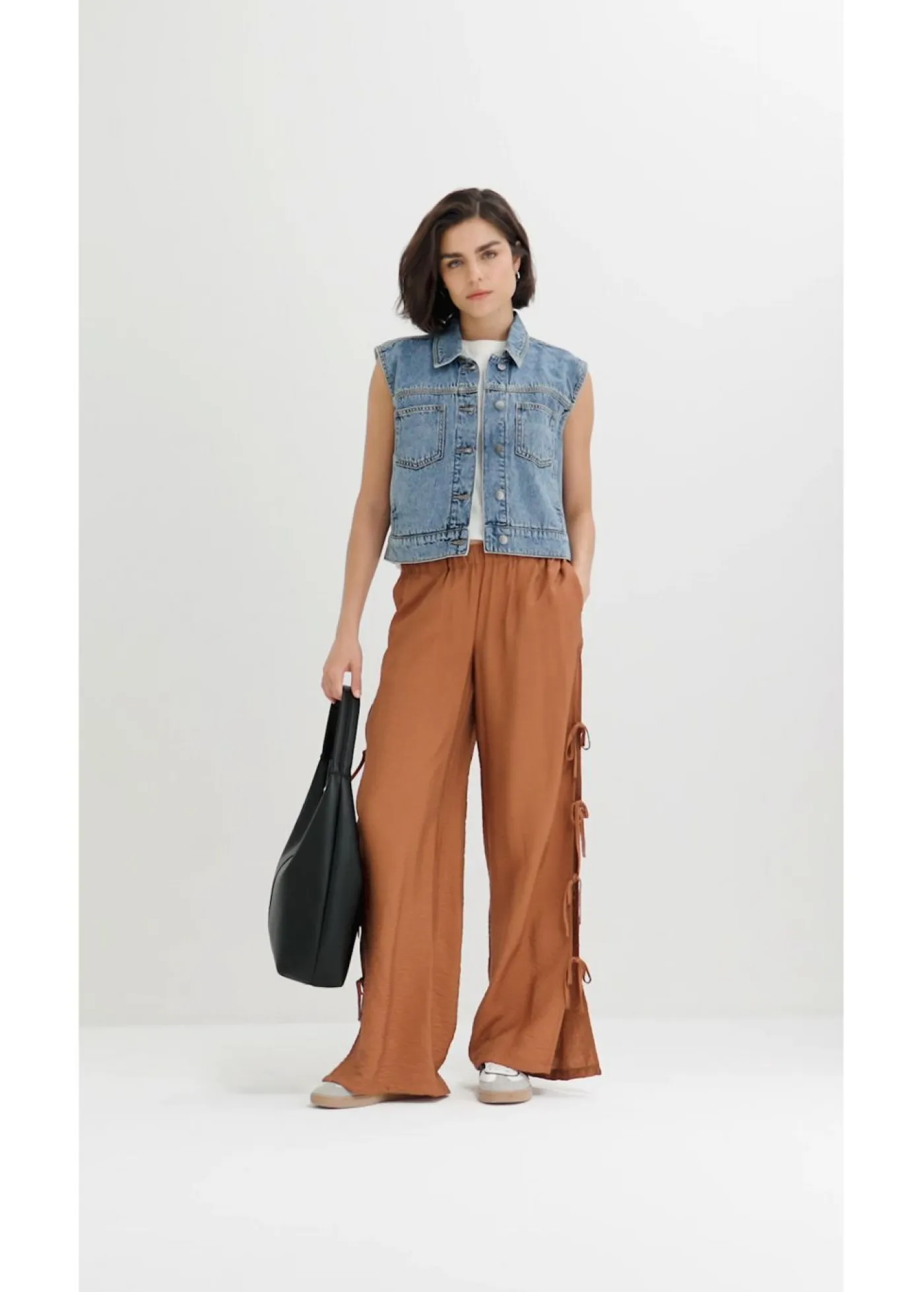 Mujer bonprix bonprix Pantalón sin cierre con lazos