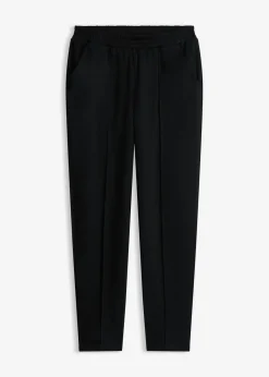 bonprix bonprix Pantalones>Pantalón sin cierre con ribete Negro