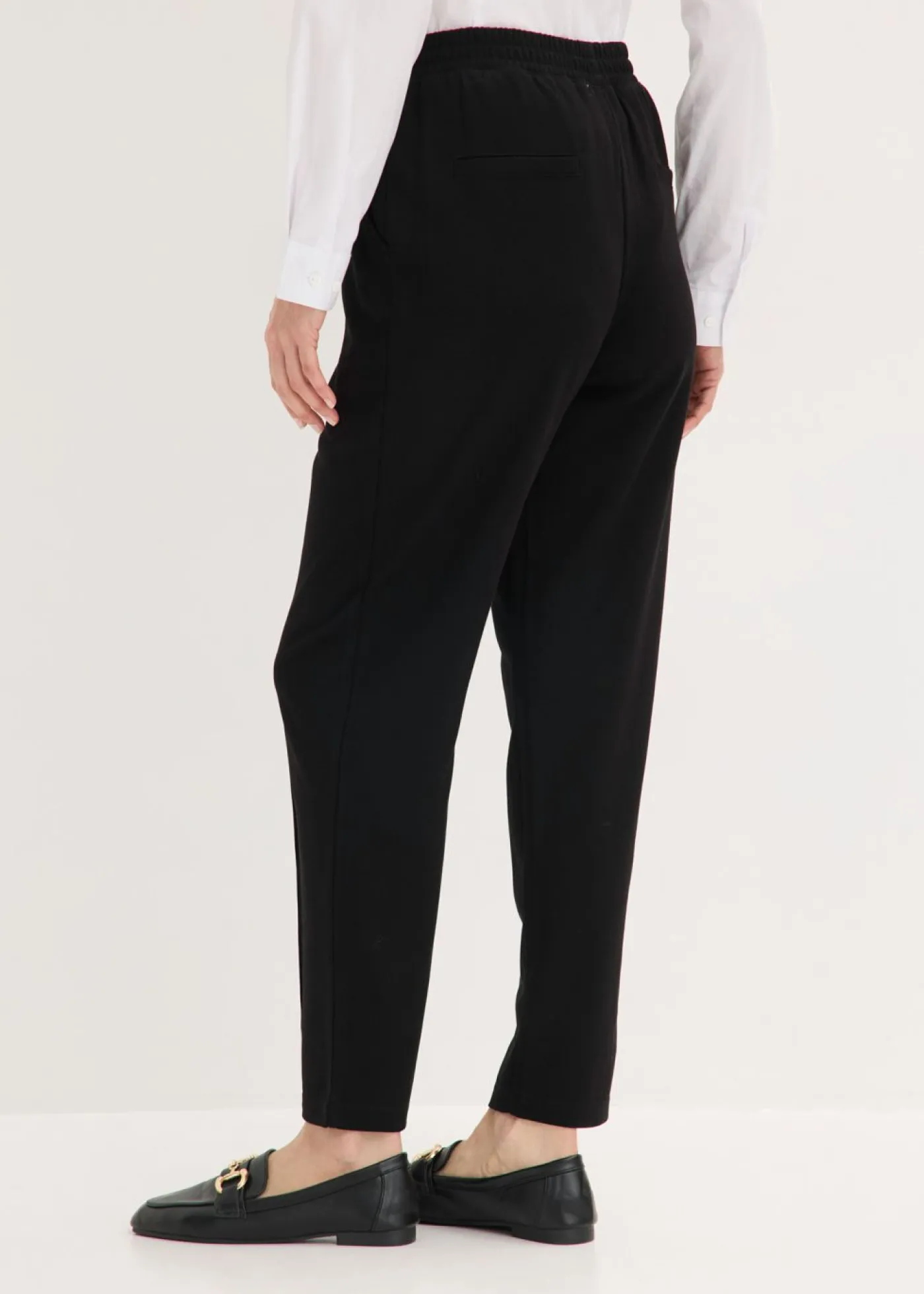 bonprix bonprix Pantalones>Pantalón sin cierre con ribete Negro