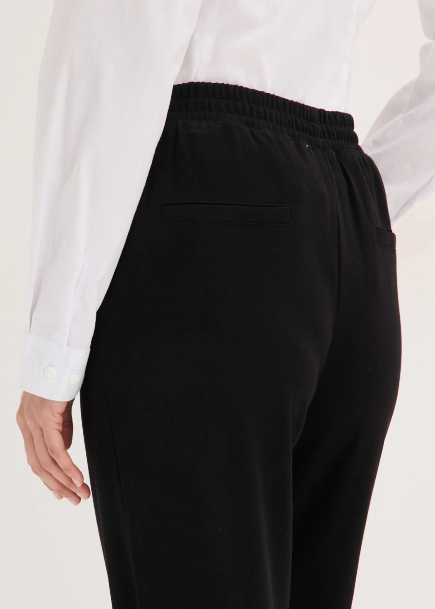 bonprix bonprix Pantalones>Pantalón sin cierre con ribete Negro