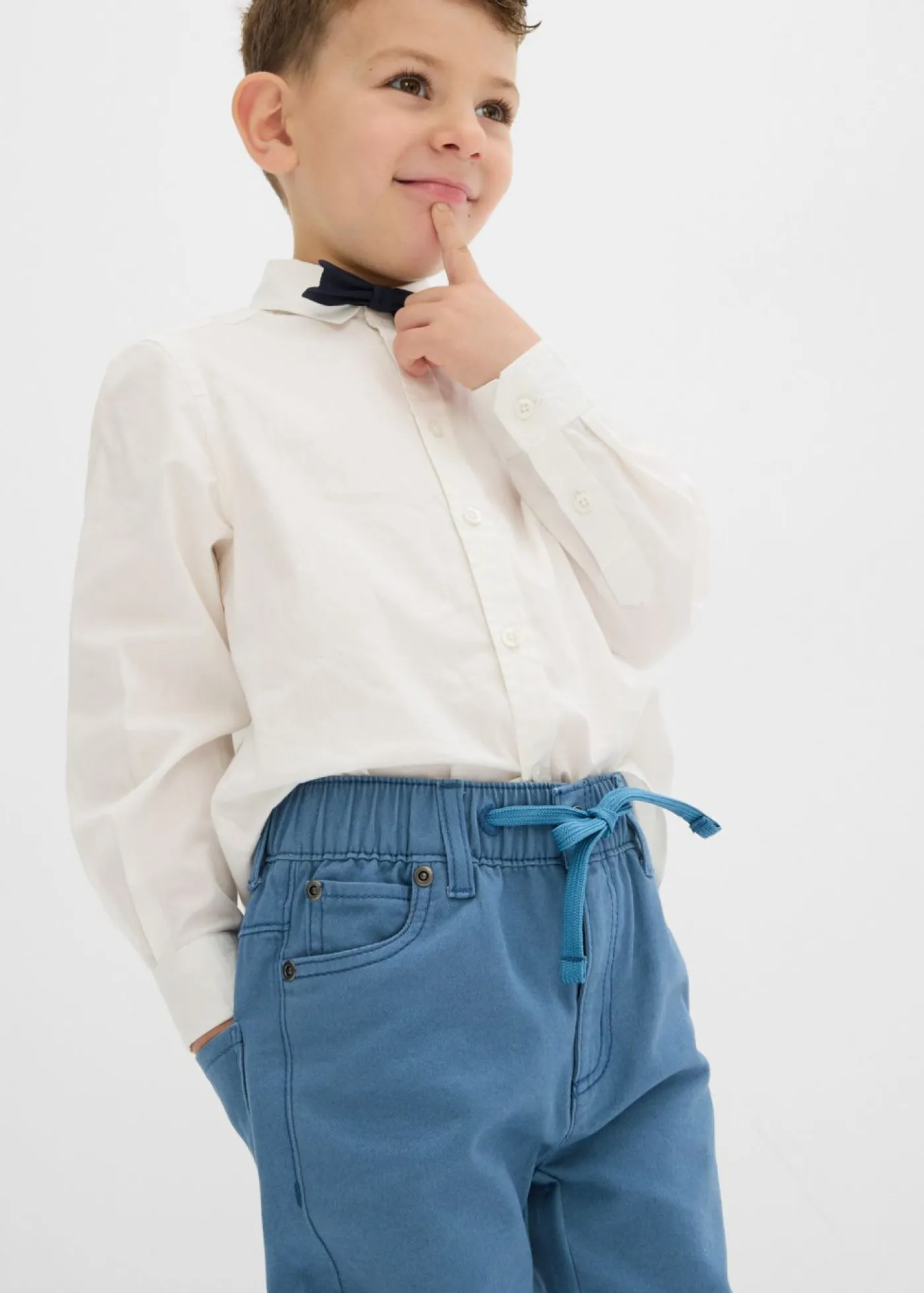 bonprix bonprix Ropa 2 A 9 Años·Vaqueros Y Pantalones>Pantalón sin cierre de algodón puro con corte recto y regular verde mar