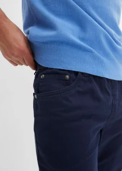 Hombre bonprix bonprix Pantalón sin cierre de algodón puro con corte recto y regular