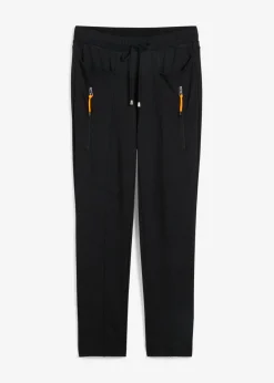 bonprix bonprix Pantalones|Novedades>Pantalón sin cierre de cómodo tejido Punto di Roma Negro