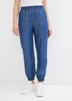 bonprix bonprix Pantalones>Pantalón sin cierre de lyocell fluido Denim