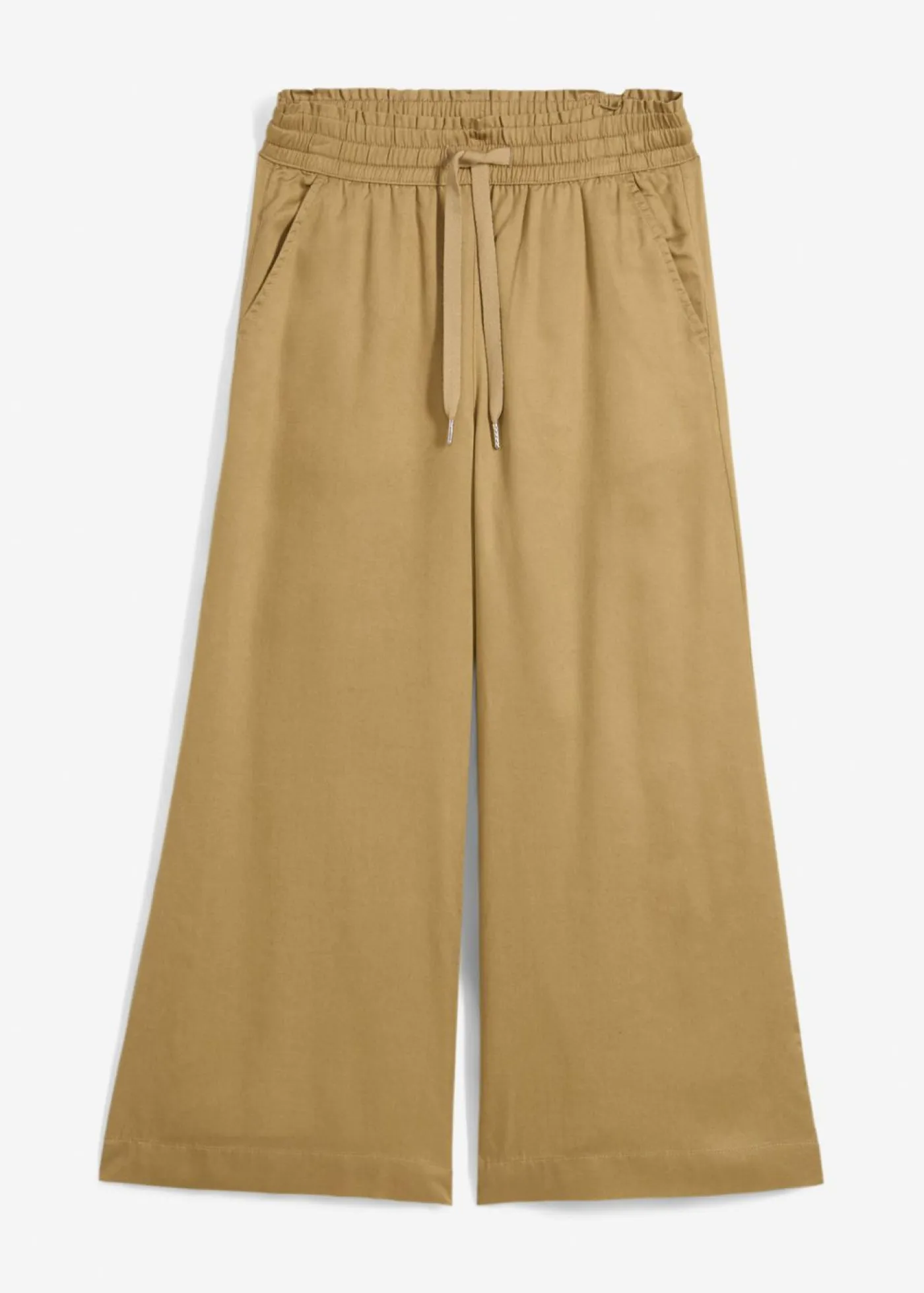 bonprix bonprix Pantalones>Pantalón sin cierre de lyocell 7/8 Marrón caqui