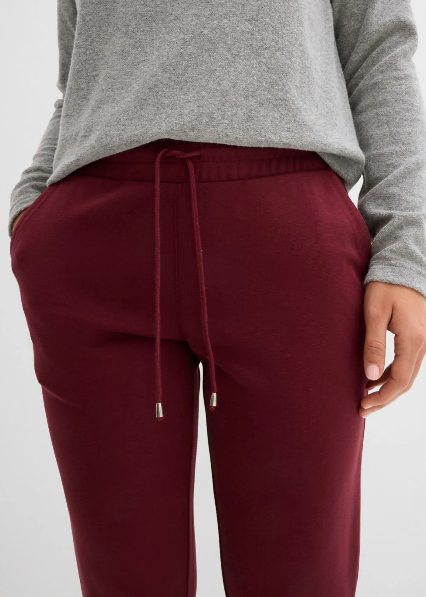 bonprix bonprix Pantalones|Novedades>Pantalón sin cierre de mezcla de viscosa rojo avellana