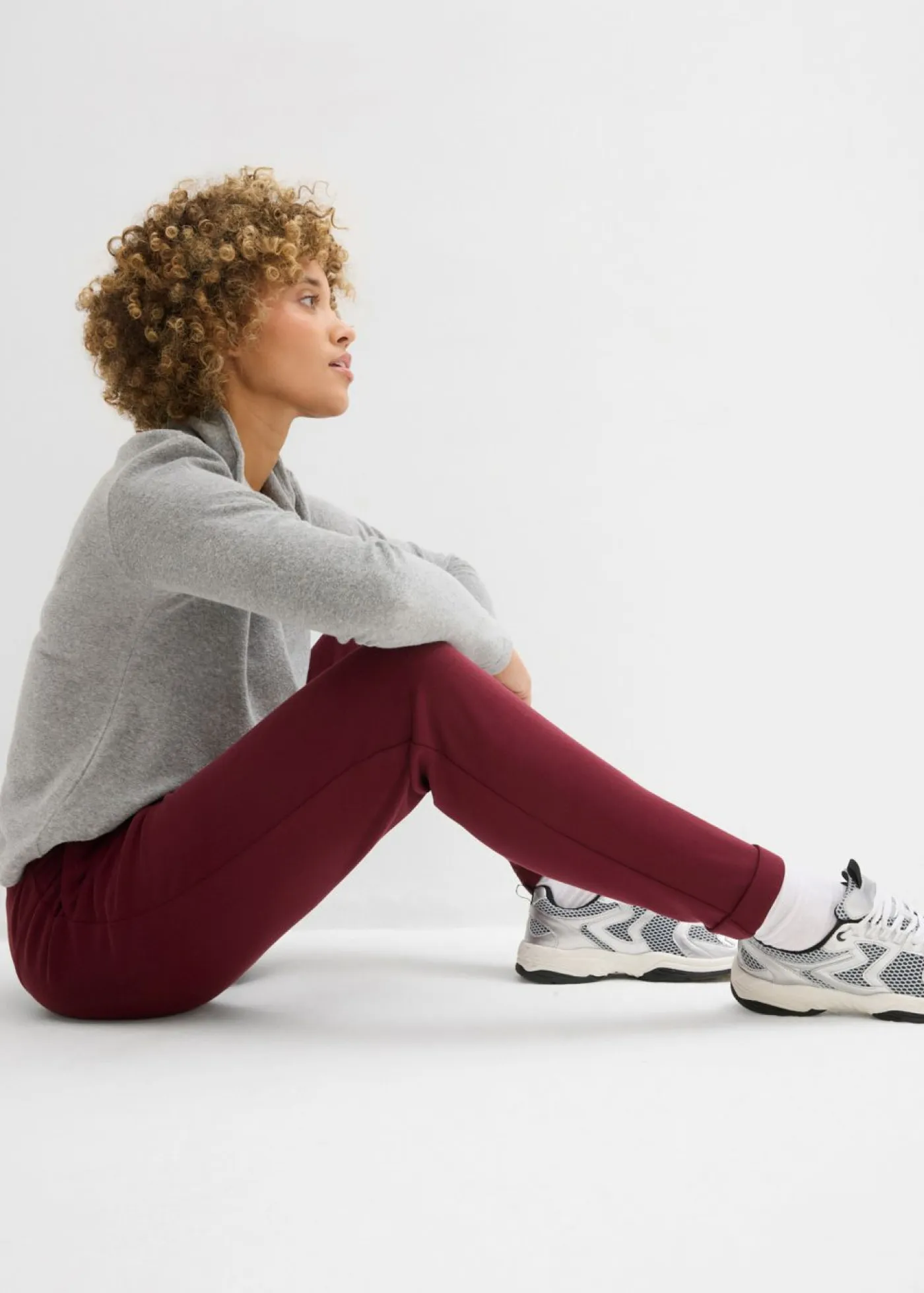 bonprix bonprix Pantalones|Novedades>Pantalón sin cierre de mezcla de viscosa rojo avellana