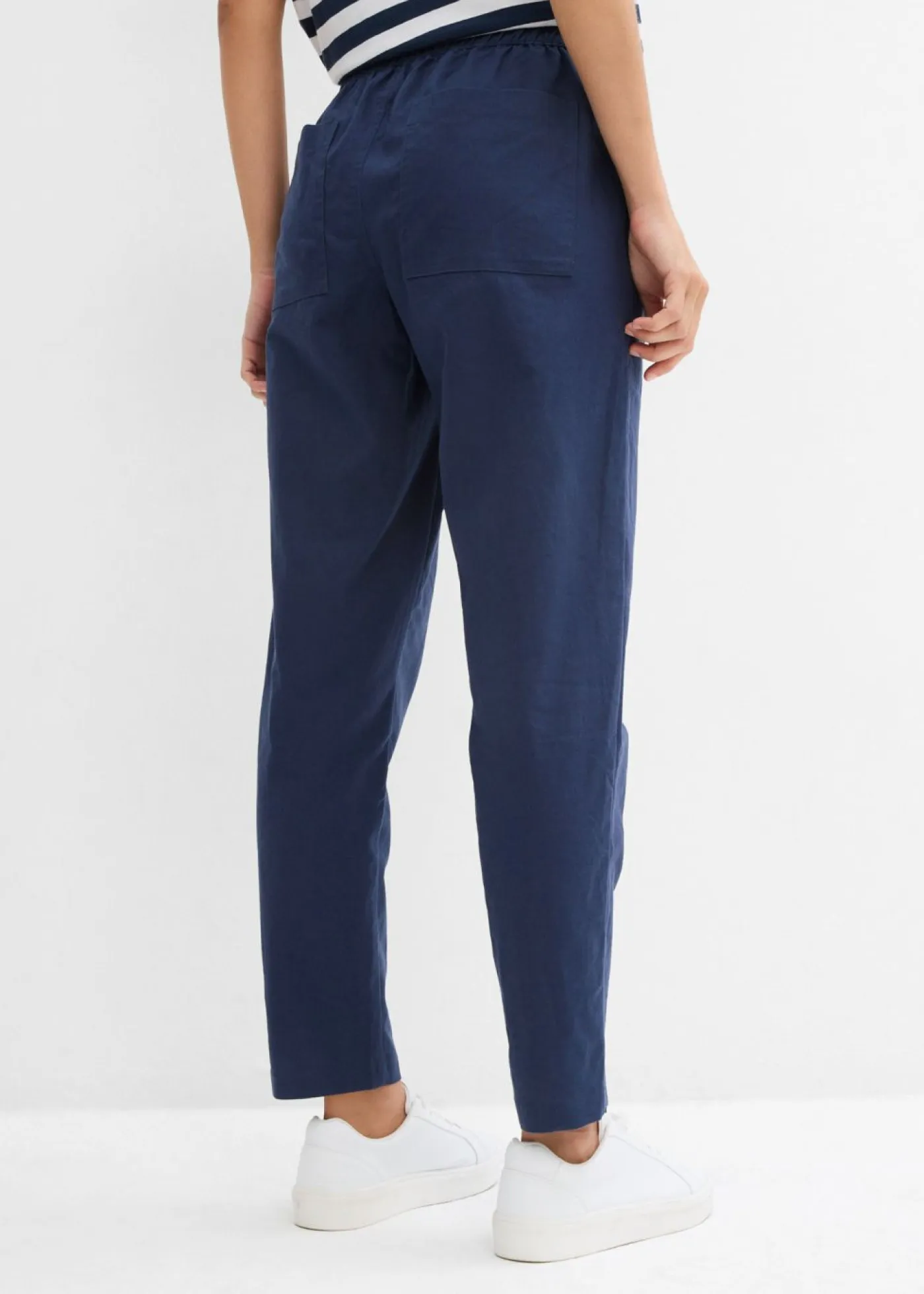 Mujer bonprix bonprix Pantalón sin cierre de mezcla de lino ligero