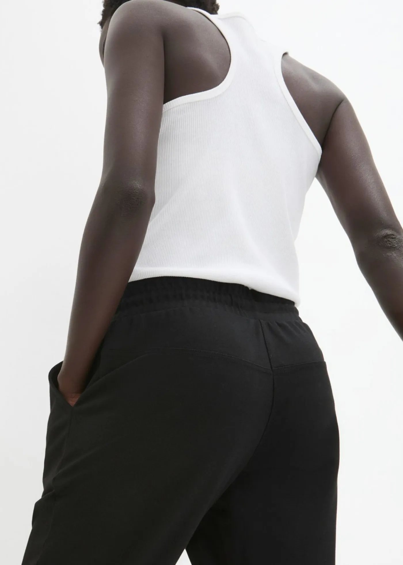 bonprix bonprix Pantalones|Novedades>Pantalón sin cierre de mezcla de viscosa Negro