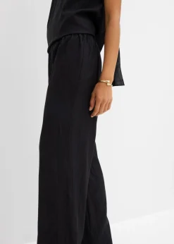 Mujer bonprix bonprix Pantalón sin cierre de mezcla de viscosa estructurada