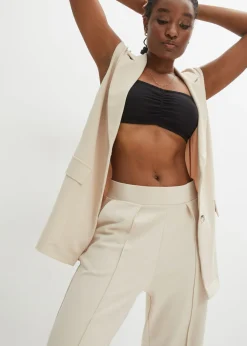 Mujer bonprix bonprix Pantalón sin cierre de tejido interlock resistente