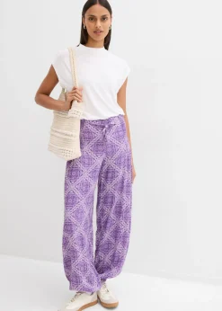 Mujer bonprix bonprix Pantalón sin cierre de viscosa fluida