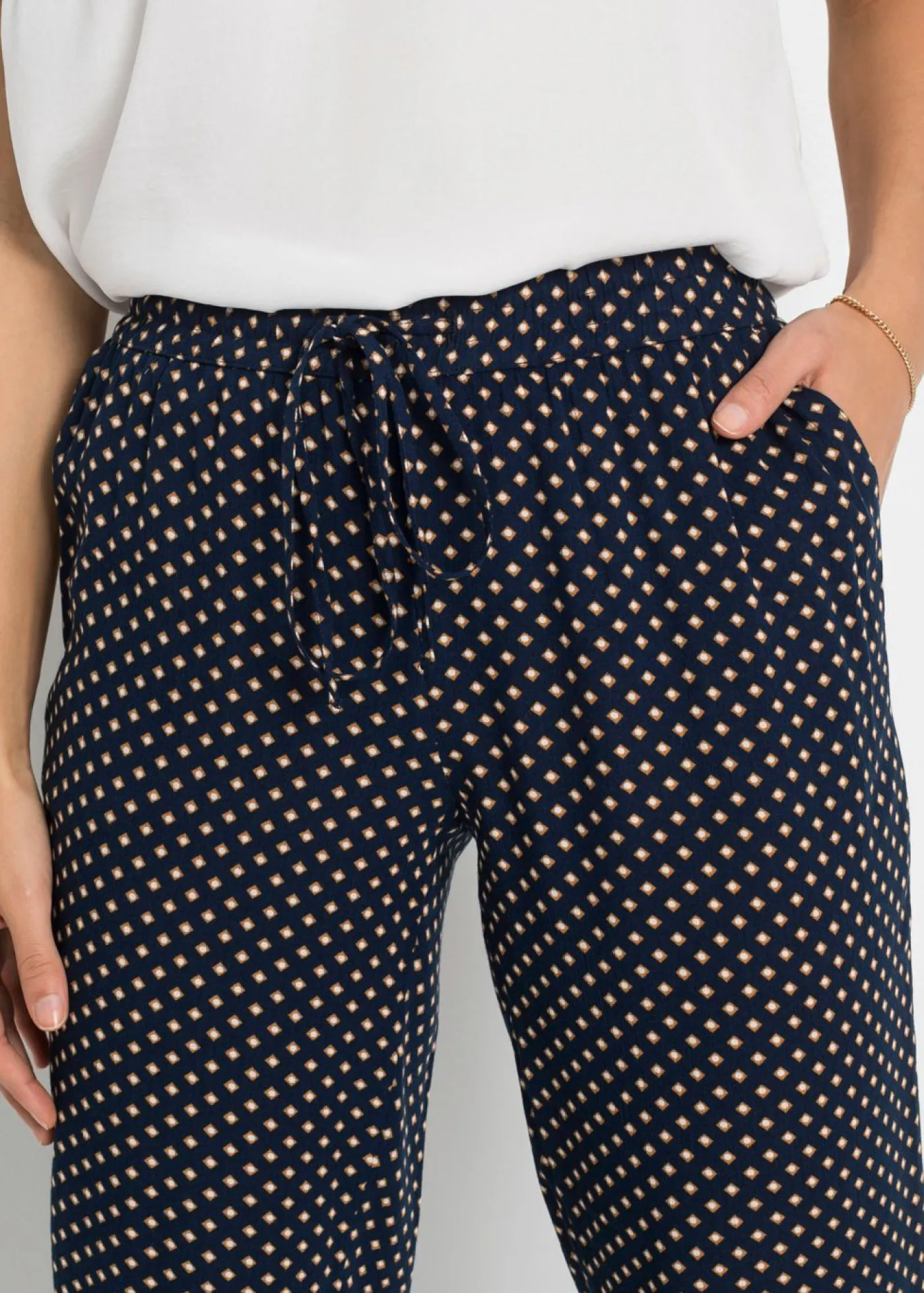 Mujer bonprix bonprix Pantalón sin cierre de viscosa pura