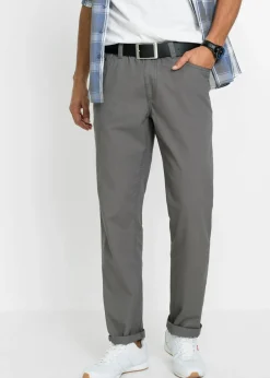 bonprix bonprix Pantalones>Pantalón sin cierre regular fit, straight, (2 unidades) azul marino + gris ahumado