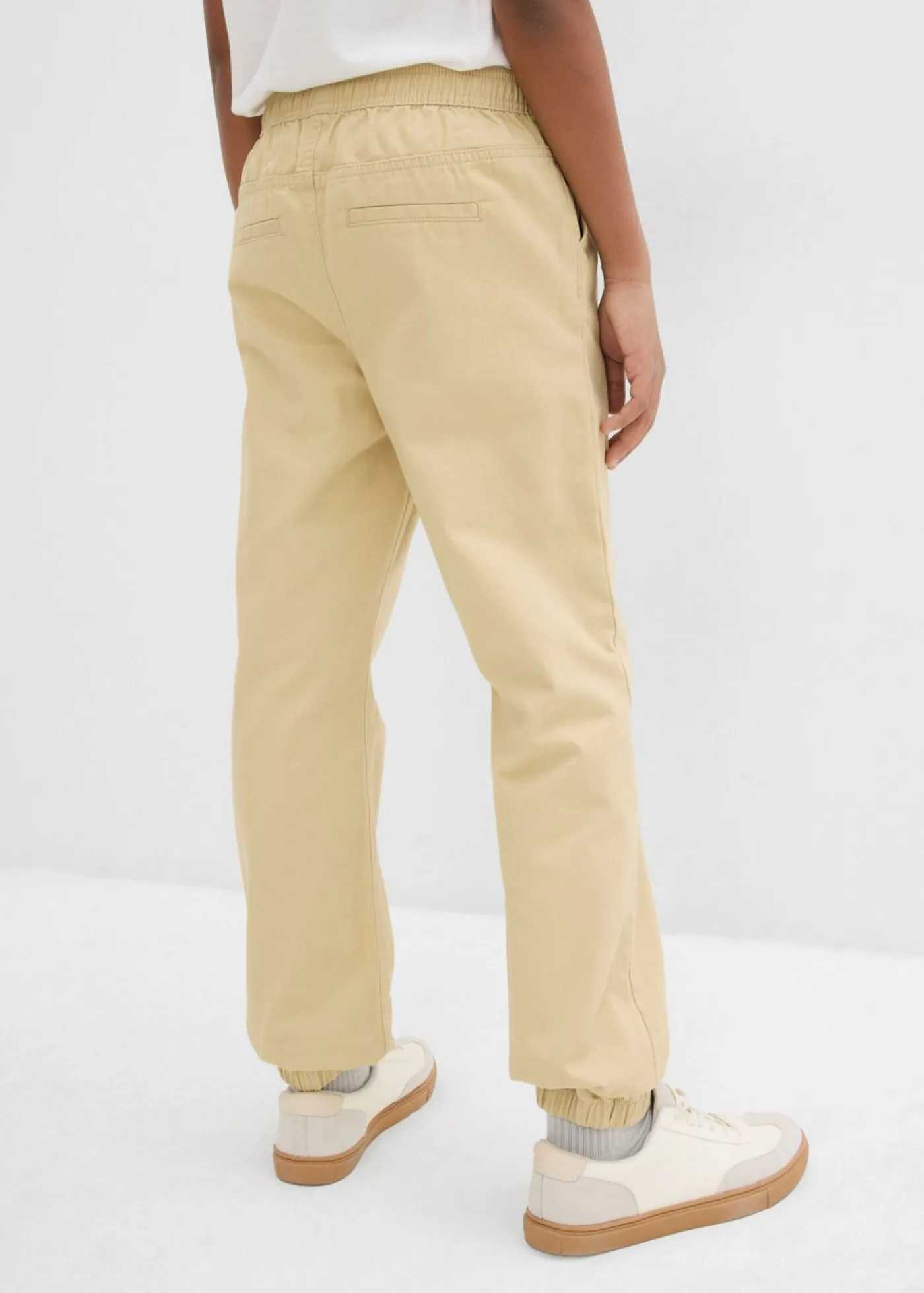 bonprix bonprix Ropa 9 A 16 Años·Pantalones|Ropa 9 A 16 Años·Packs De Ropa>Pantalón sin cierre, regular fit, de algodón puro (2 unidades) Negro-beige