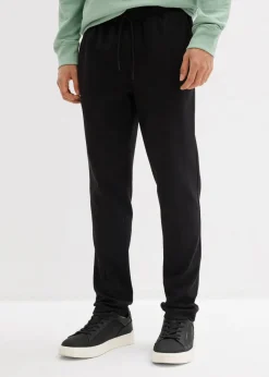 bonprix bonprix Pantalones>Pantalón sin cierre, slim fit, tapered Negro