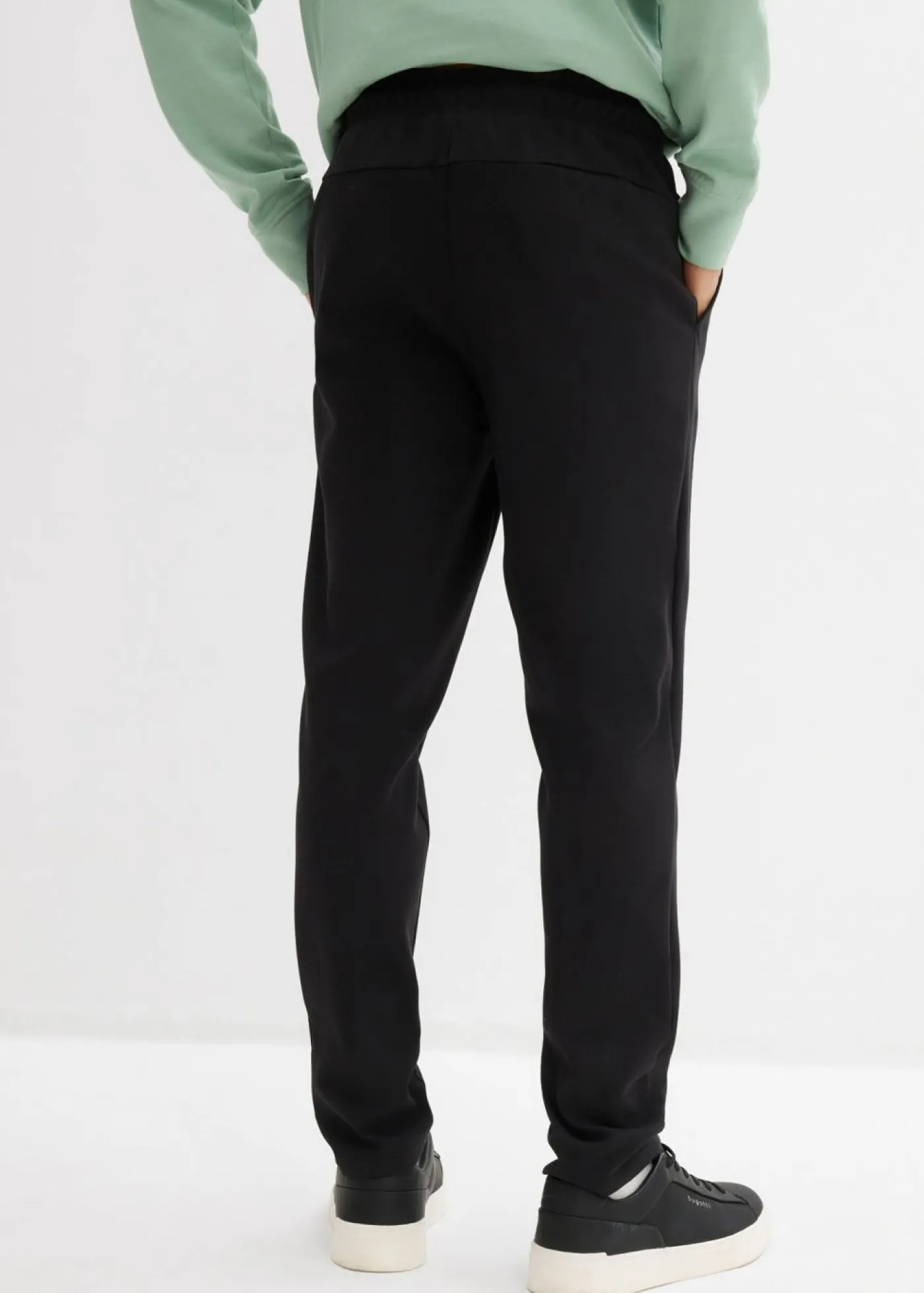 bonprix bonprix Pantalones>Pantalón sin cierre, slim fit, tapered Negro