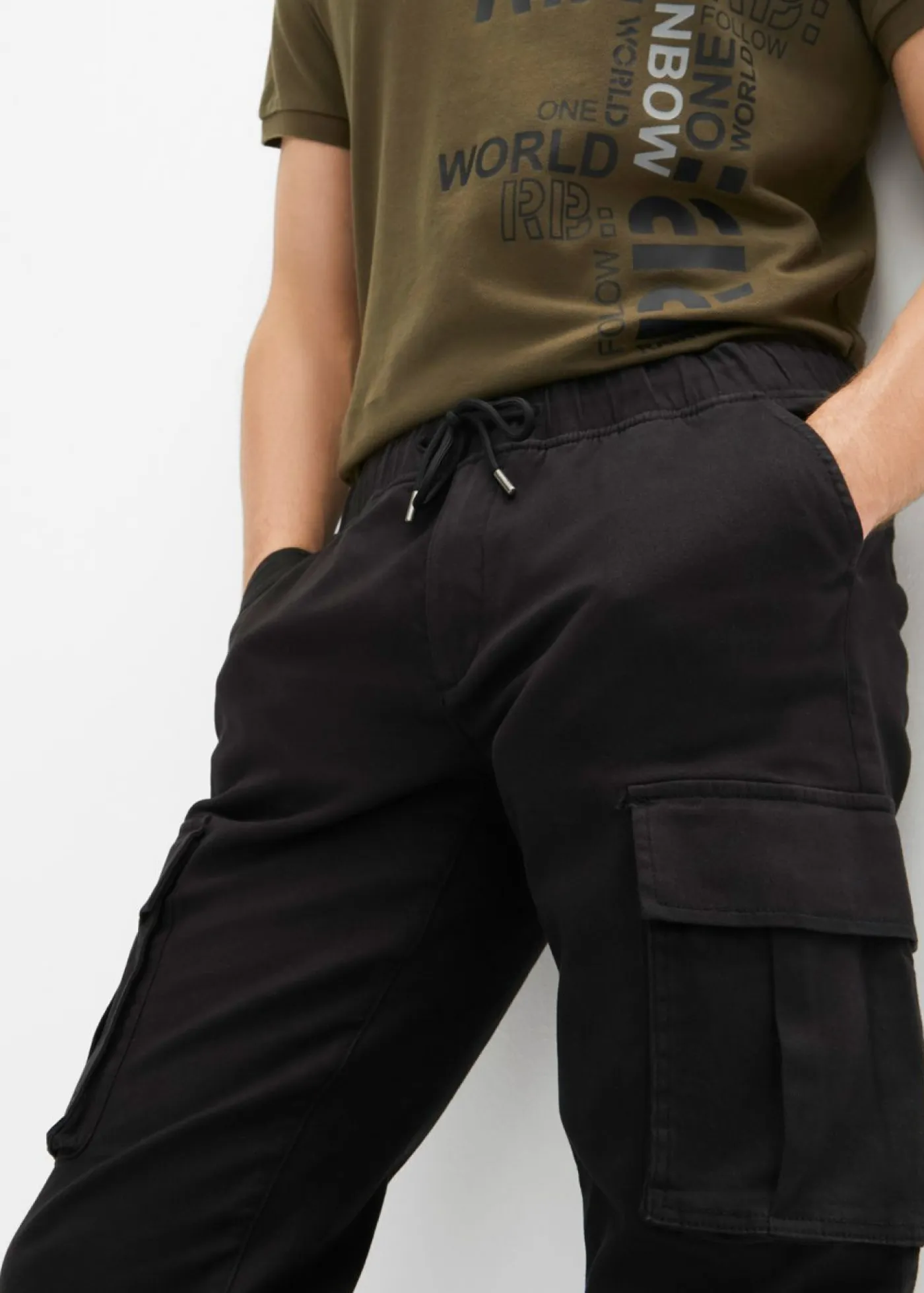 Hombre bonprix bonprix Pantalón sin cierre tipo cargo con recto y regular