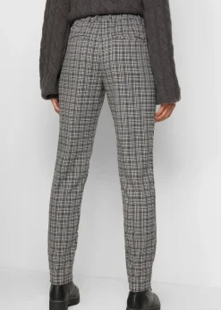 Mujer bonprix bonprix Pantalón sin cordones con estampado de cuadros