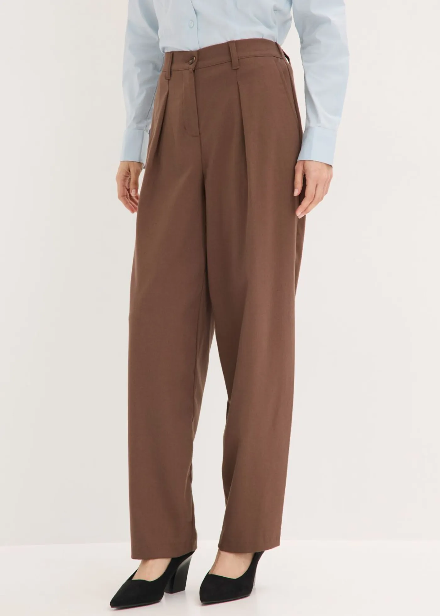 Mujer bonprix bonprix Pantalón tipo barrel con pinzas