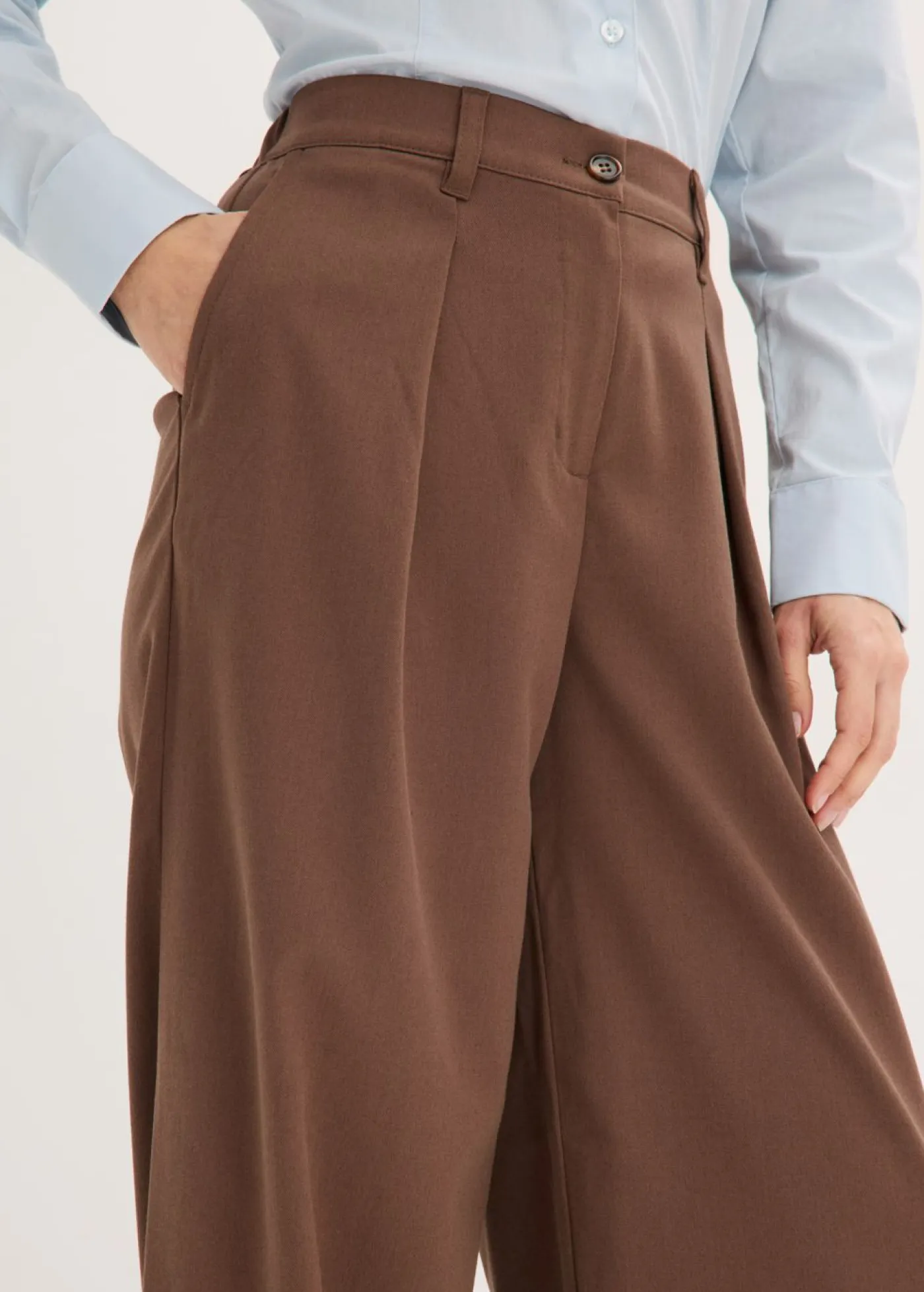 Mujer bonprix bonprix Pantalón tipo barrel con pinzas