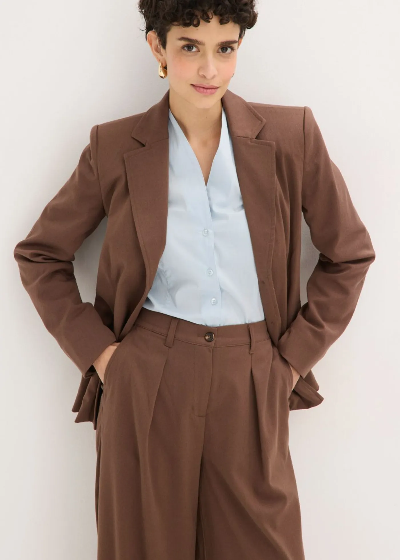 Mujer bonprix bonprix Pantalón tipo barrel con pinzas