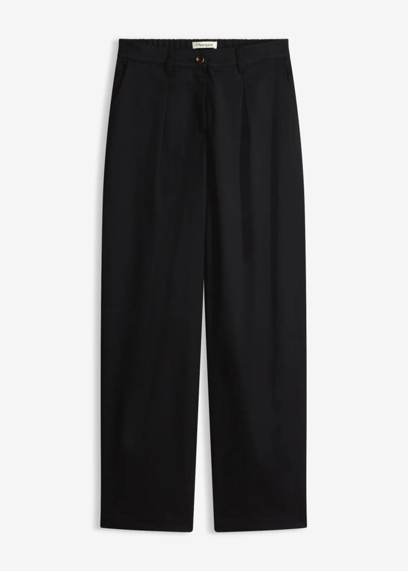 bonprix bonprix Pantalones>Pantalón tipo barrel con pinzas Negro