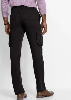 Hombre bonprix bonprix Pantalón tipo cargo con corte regular, diseño recto y cinturilla elástica