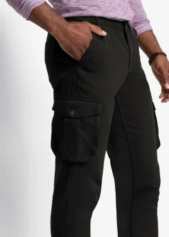 Hombre bonprix bonprix Pantalón tipo cargo con corte regular, diseño recto y cinturilla elástica