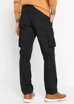 Hombre bonprix bonprix Pantalón tipo cargo con corte regular, diseño recto y cinturilla elástica