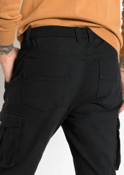 Hombre bonprix bonprix Pantalón tipo cargo con corte regular, diseño recto y cinturilla elástica