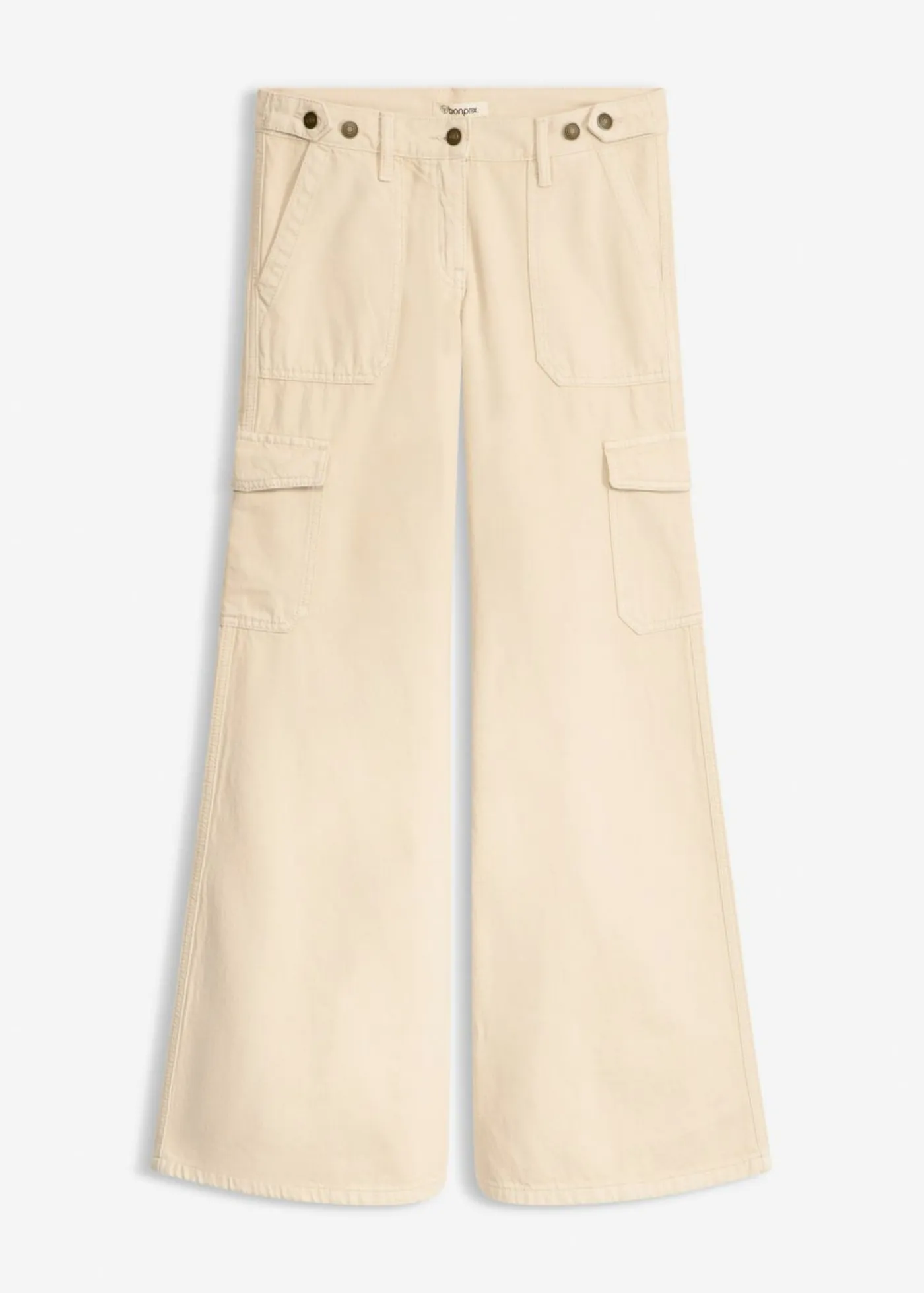 bonprix bonprix Pantalones|Novedades>Pantalón tipo cargo de algodón puro Arena claro