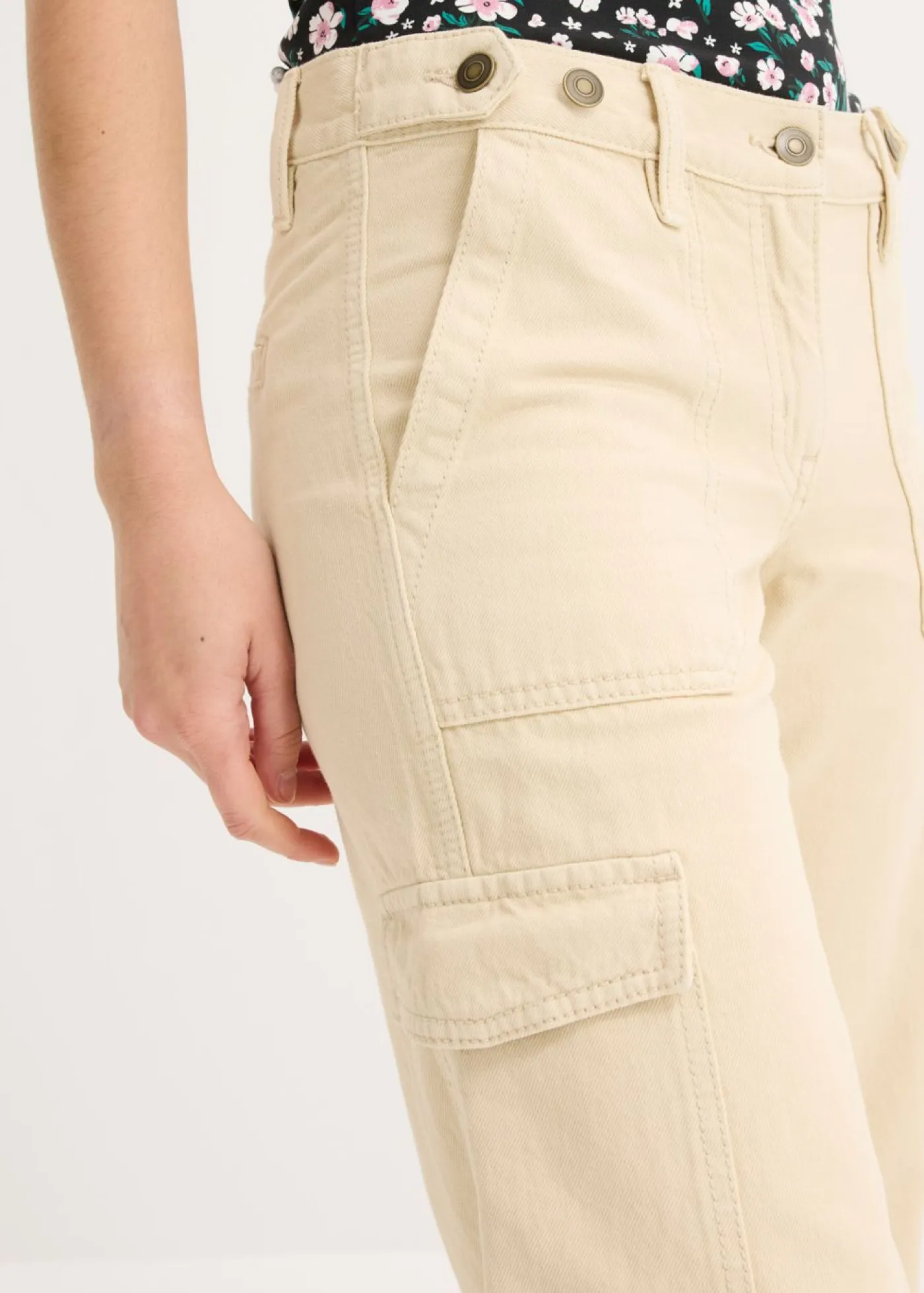 bonprix bonprix Pantalones|Novedades>Pantalón tipo cargo de algodón puro Arena claro