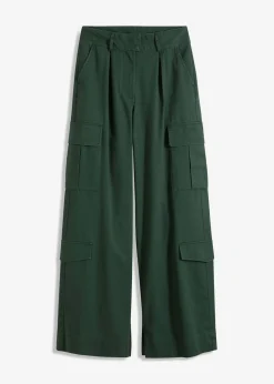 bonprix bonprix Pantalones>Pantalón tipo cargo de algodón puro verde sombra